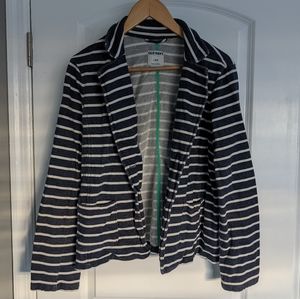 Old Navy Blazer Blue and White Striped